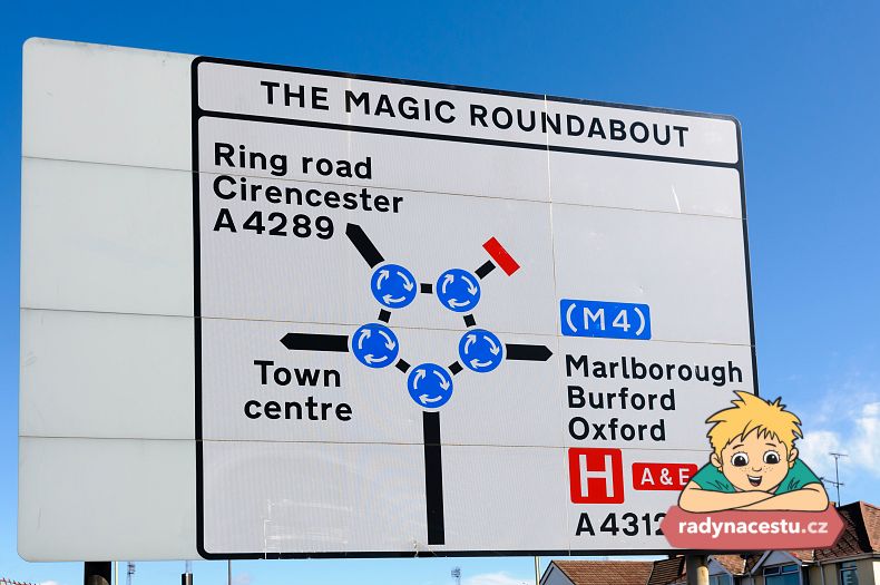 Magic Roundabout - Kouzelný kruhový objezd v Anglii